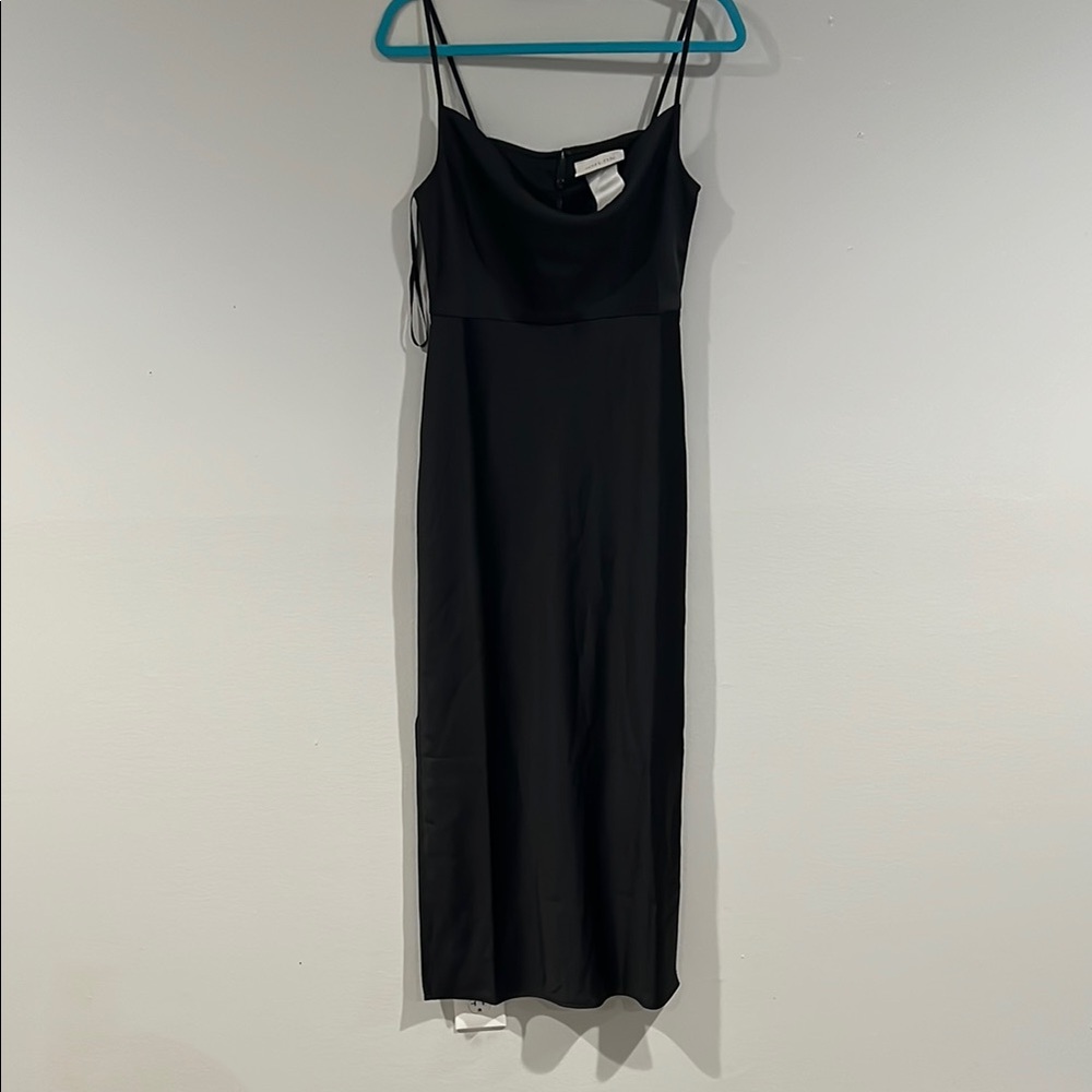 BHLDN black silk midi dress - new with tags